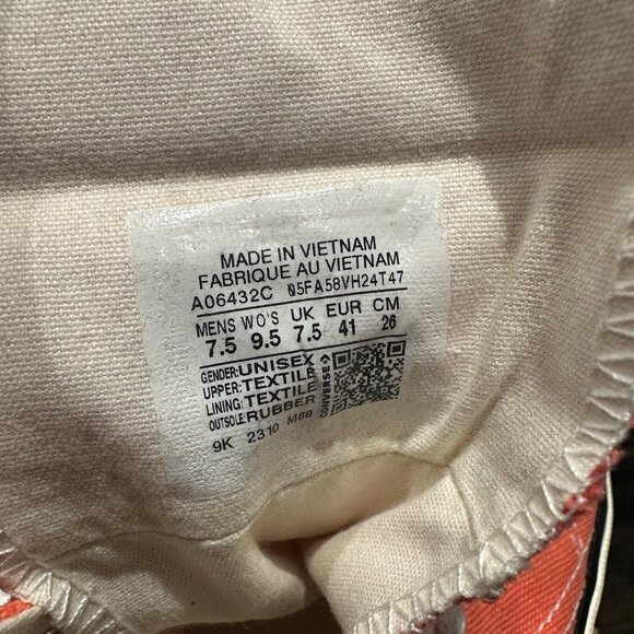 Converse Chuck 70 Plus Hi Top Platform Sz 9.5 Women Shoes Orange Sneaker A06432C - Picture 12 of 12